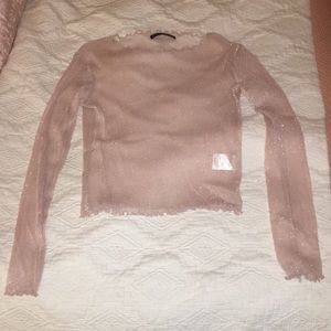 brandy Melville sparkly mesh long sleeve top!✨